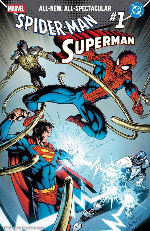 Spider-Man – Superman #1 cover by Mark Bagley