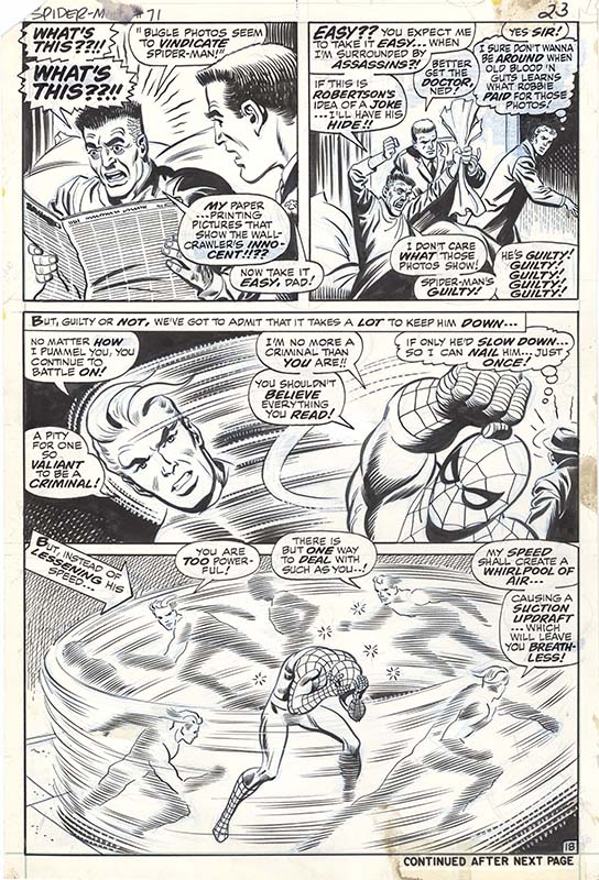 ComicLink John Romita and Jim Mooney Amazing Spider-Man #71 page
