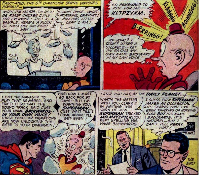 Mister Mxyztplk being tricked to return to his dimension