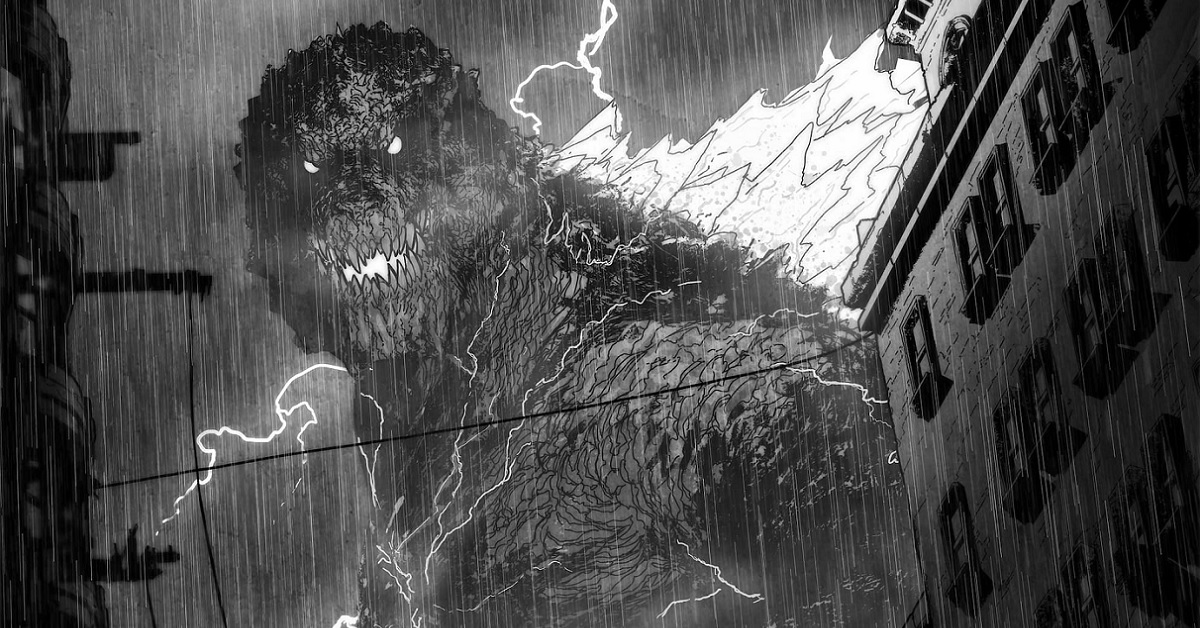 IDW Previews B W Art In The Horror Of Godzilla Overstreet Access