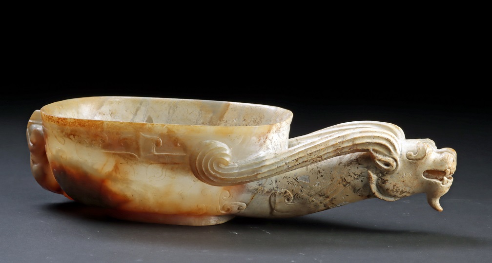 Artemis Fine Arts & Arte Primitivo Auction Chinese carved jade cup