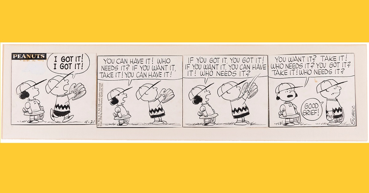 Hake’s Offers Baseball-Themed Peanuts Strip by Schulz