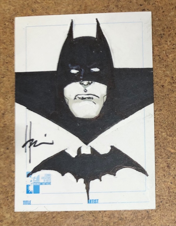 Hero auction Howard Chaykin’s Batman on Hero sketchcard