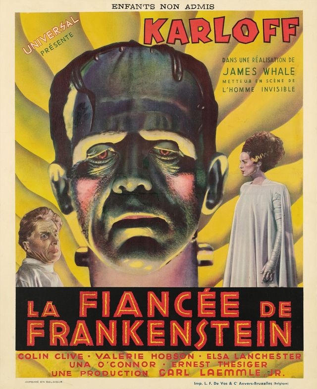Propstore auction The Bride of Frankenstein prewar Belgian poster