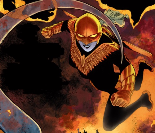 Betty Kane in her Hawkfire identity