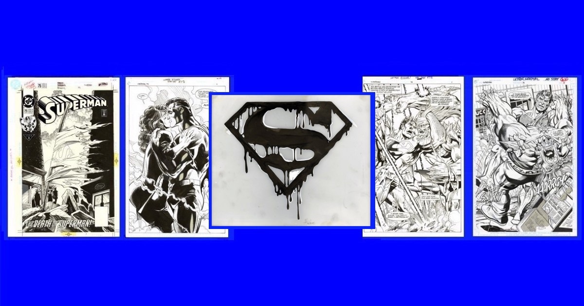 ComicConnect Adds “Bloody S” Logo Art to Death of Superman Auction