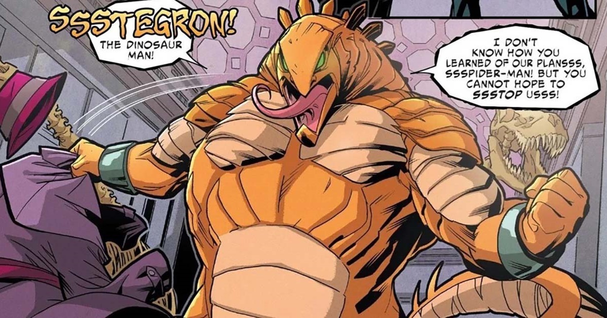 Stegron, a Villain with Dino-Sized Powers