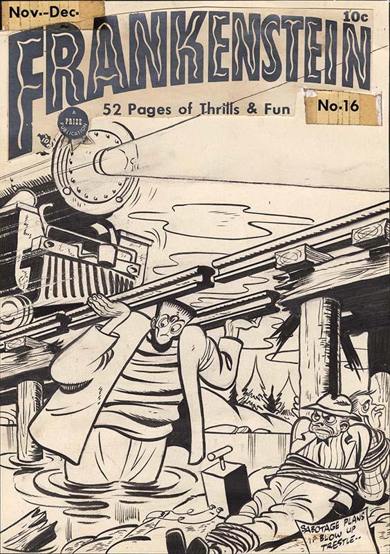 ComicLink Dick Briefer Frankenstein #16 cover