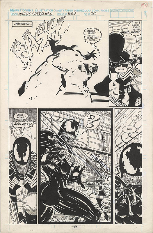 ComicLink Erik Larsen Amazing Spider-Man #333 page 20 featuring Venom