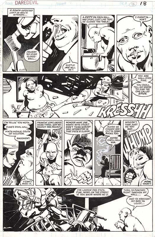 ComicLink Frank Miller and Klaus Janson Daredevil #176 Elektra page