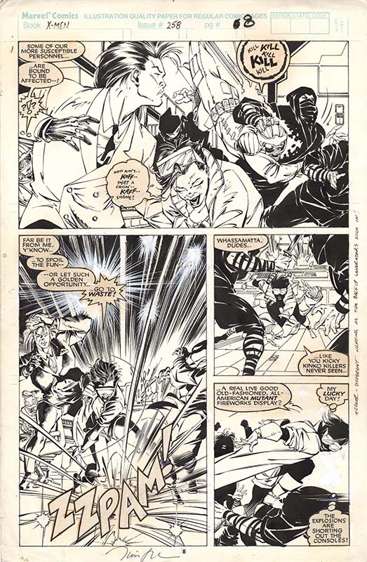 ComicLink Jim Lee and Scott Williams Uncanny X-Men #258 page