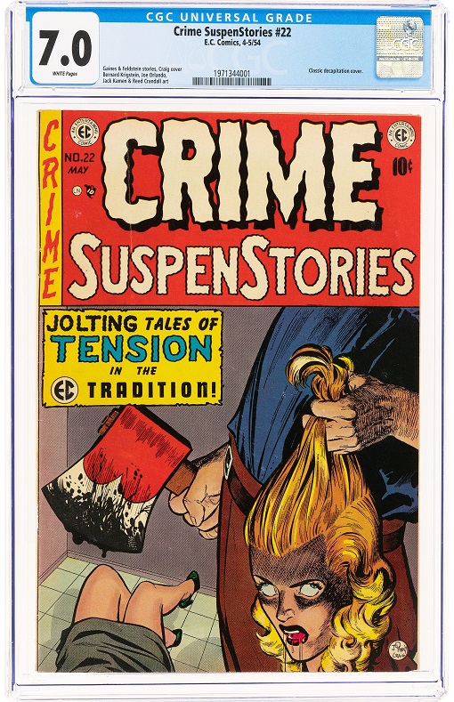 Heritage EC auction Crime SuspenStories #22