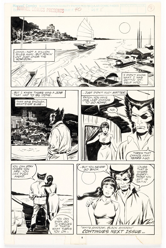 Heritage weekly auction John Buscema’s Marvel Comics Presents #40 art