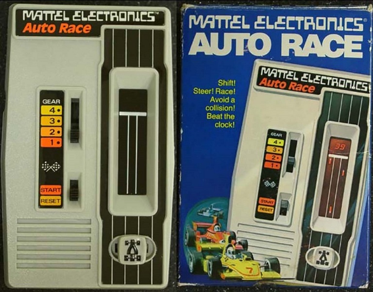 Mattel Electronics Auto Race game and box