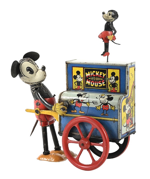 Morphy collectibles auction Distler pre-war Mickey Mouse tin litho wind-up toy