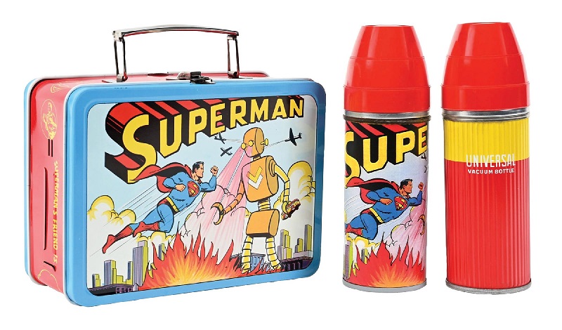 Morphy collectibles auction Superman lithographed metal lunch box