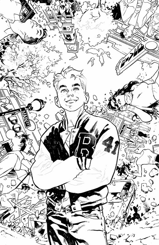 Archie #1 B&W variant cover (1 in 250) by Stuart Immonen