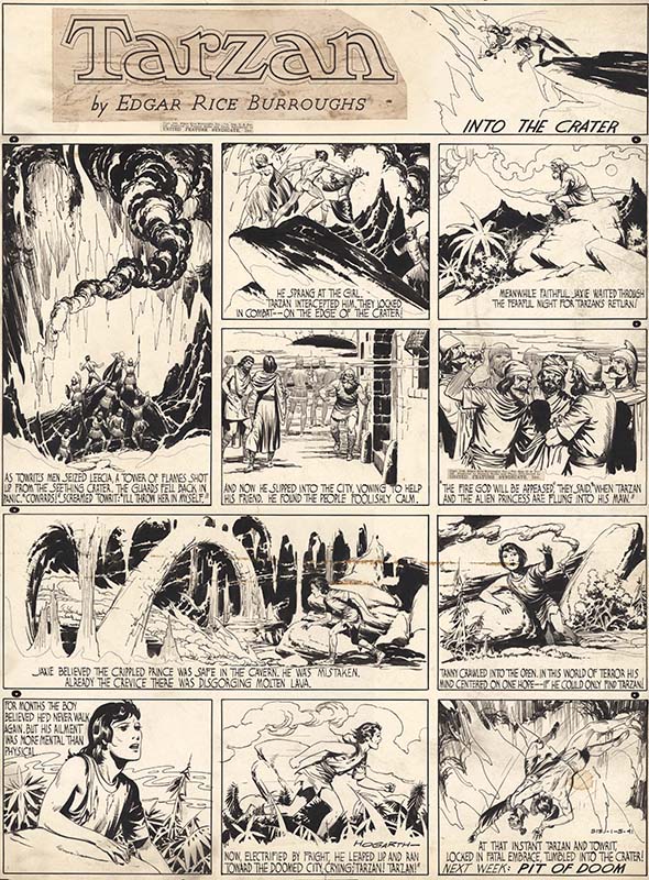 ComicLink Burne Hogarth Tarzan Sunday comic strip from 1941