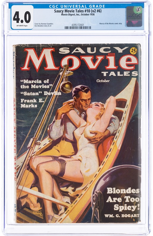 Heritage pulp auction Saucy Movie Tales #10