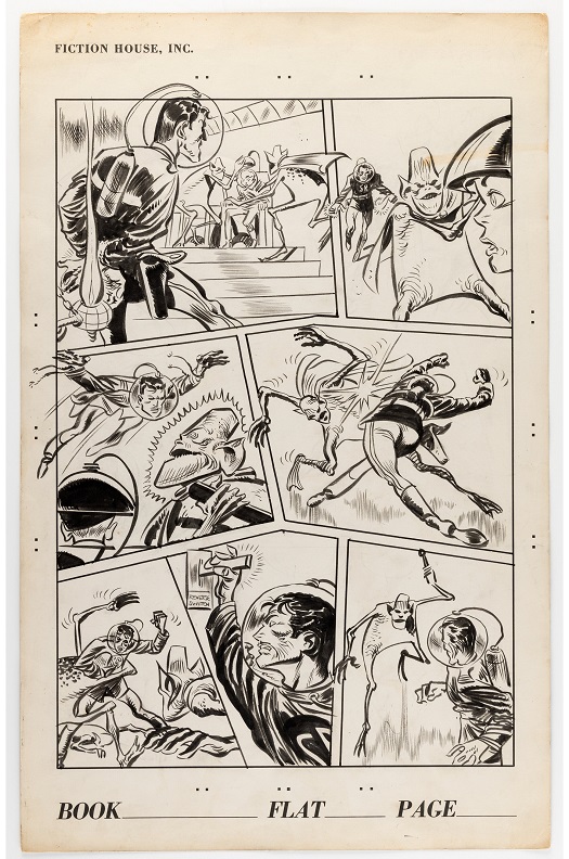 Heritage weekly auction Frank Frazetta’s Planet Comics #48 art