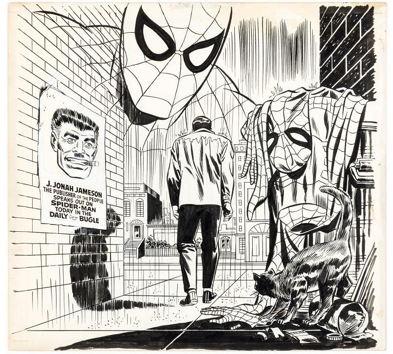 Heritage weekly auction Larry Lieber’s Mighty Marvel Comics Calendar 1978 Spider-Man illustration