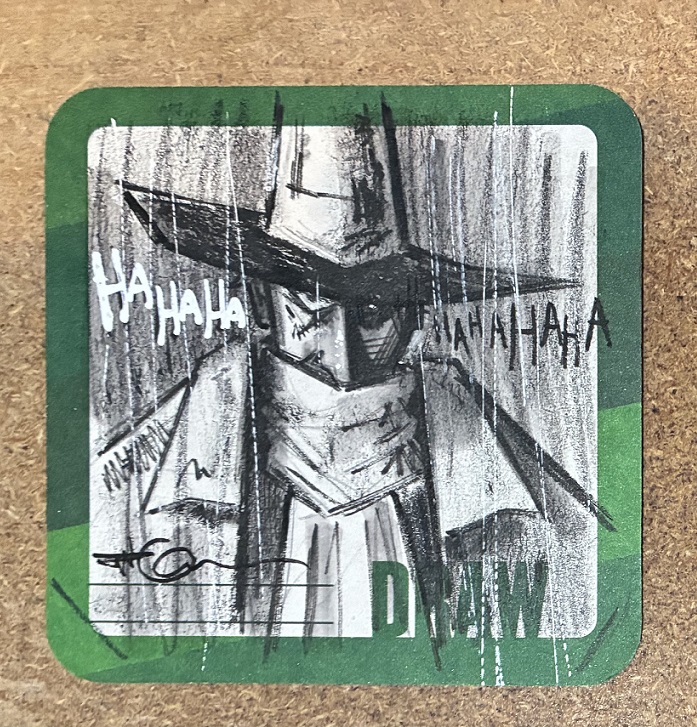 Hero Initiative – Ryan Quackenbush’s The Shadow sketch on Hero drink coaster