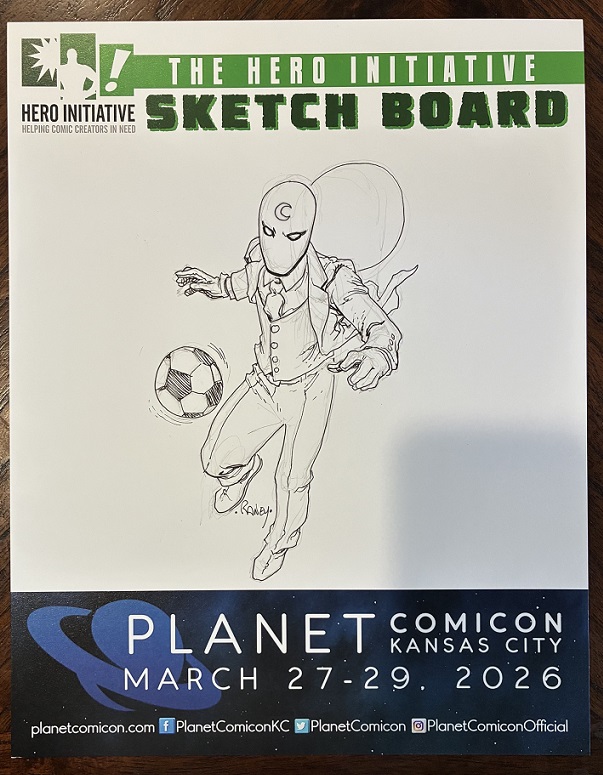 Hero Initiative Tom Raney’s Moon Knight sketch