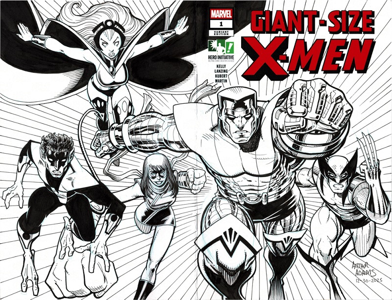 Hero Initiative’s Giant-Size X-Men 100 Project art by Arthur Adams