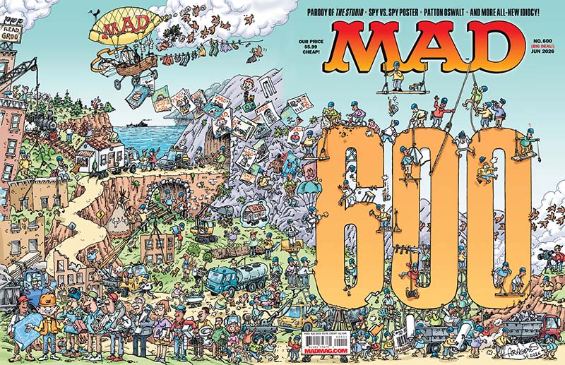 MAD #600 wraparound cover by Sergio Aragonés