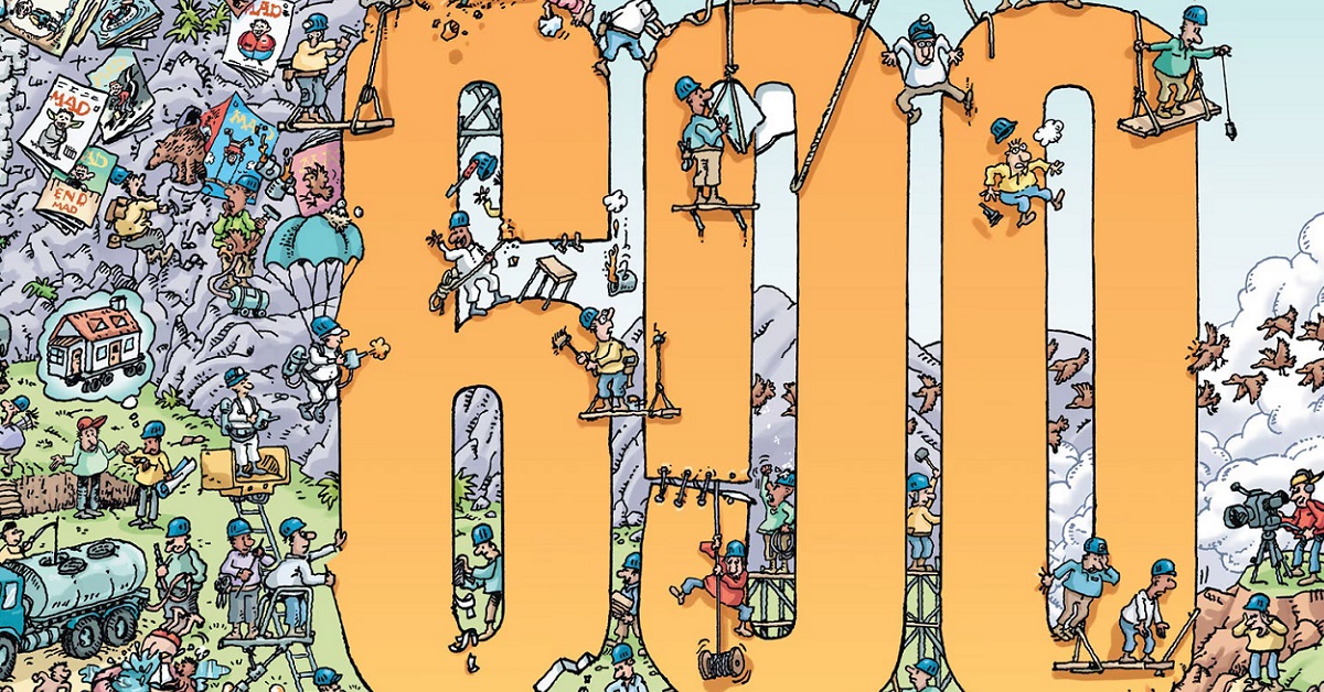 MAD #600 Out this Week with Aragonés Cover, Patton Oswalt Tribute