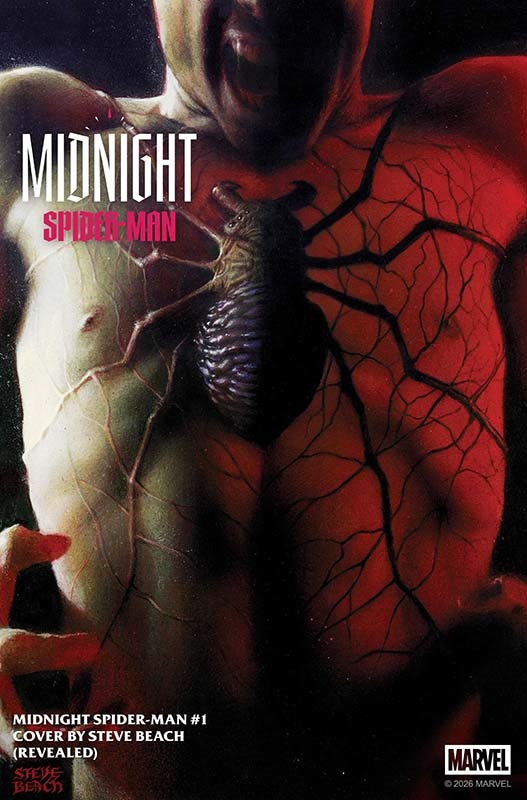 Marvel’s Midnight Spider-Man #1 cover by Steve Beach