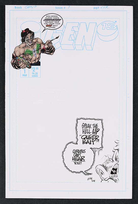 MyComicShop Gen 13 #1 sketched by Dave Sim
