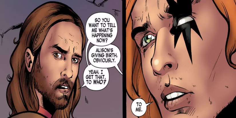 Shatterstar witnessing his own birth