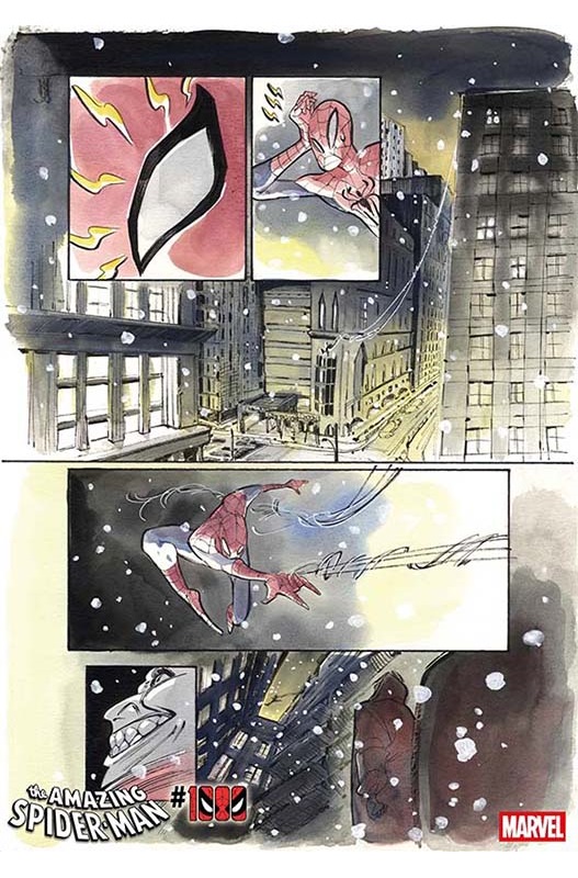 Amazing Spider-Man #1000 page by Frank Miller and Peach Momoko preview 1