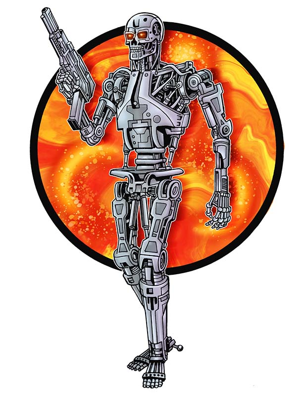 Archie vs. The Terminator character design of the Terminator