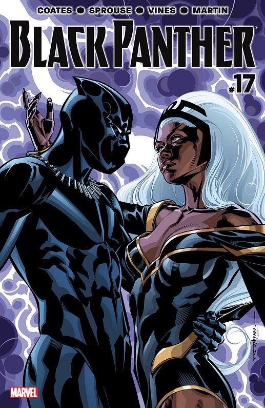 Black Panther and Storm on the cover of Black Panther #17