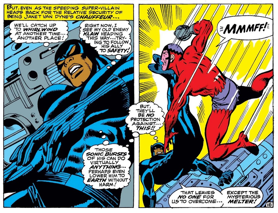 Black Panther fighting Klaw