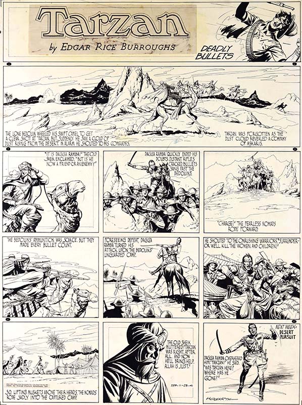 ComicLink Burne Hogarth Tarzan Sunday comic strip from 1941