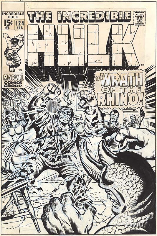 ComicLink Herb Trimpe Incredible Hulk #124 cover