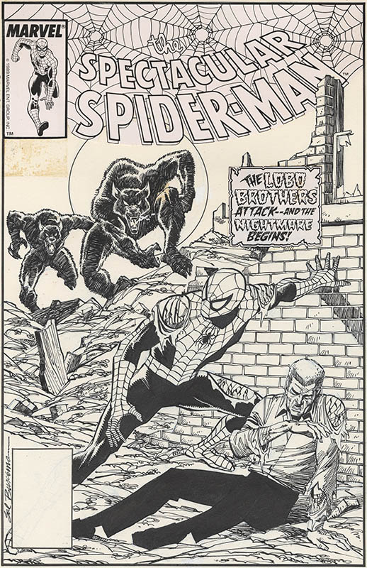 ComicLink Sal Buscema Spectacular Spider-Man #152 cover