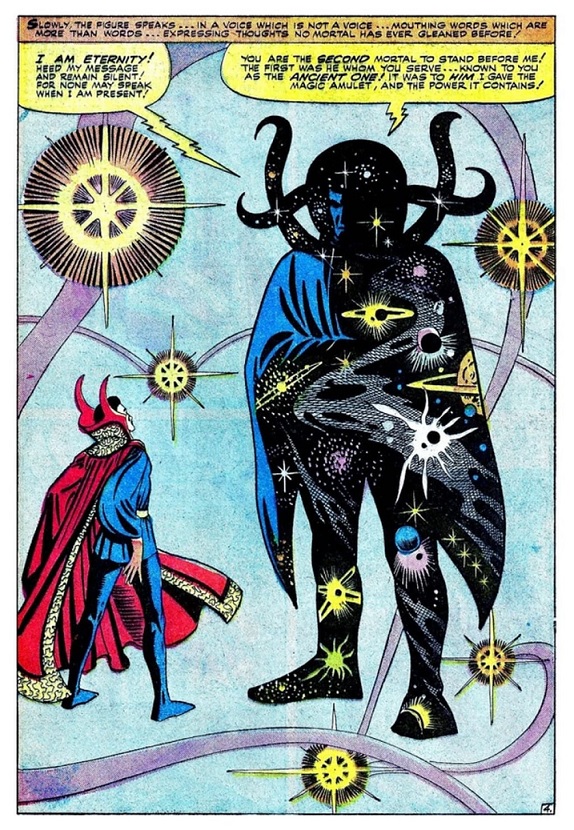Doctor Strange facing Eternity