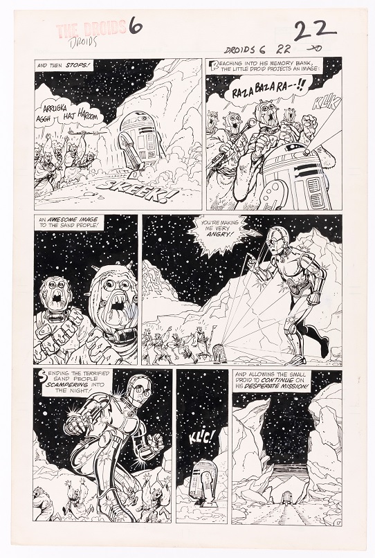 Hake’s original art Star Wars Droids #6 page by Ernie Colón