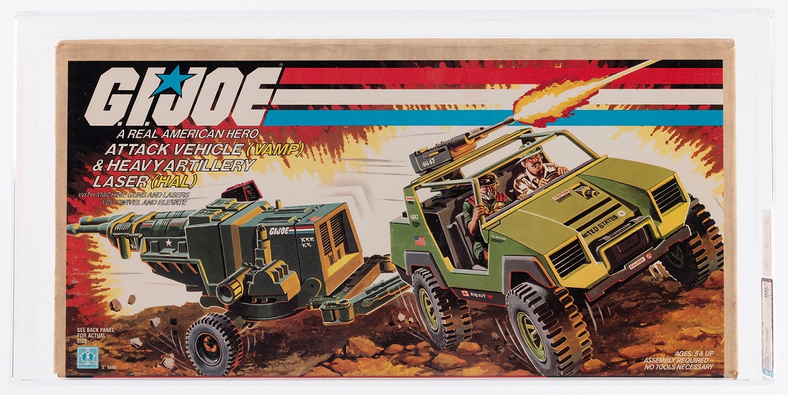 Hake’s toys G.I. Joe Attack Vehicle and Heavy Artillery Laser vehicle
