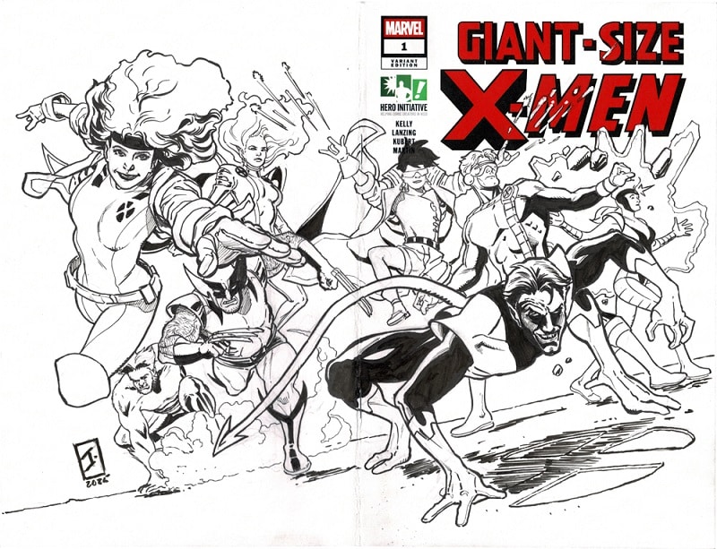 Hero Initiative Giant-Size X-Men 100 Project cover by Jamal Igle