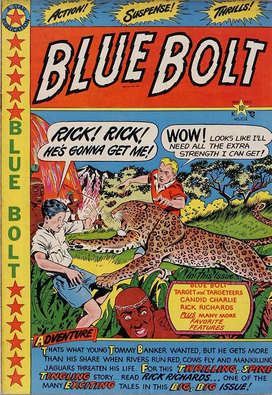 L.B. Cole’s Blue Bolt #102 cover