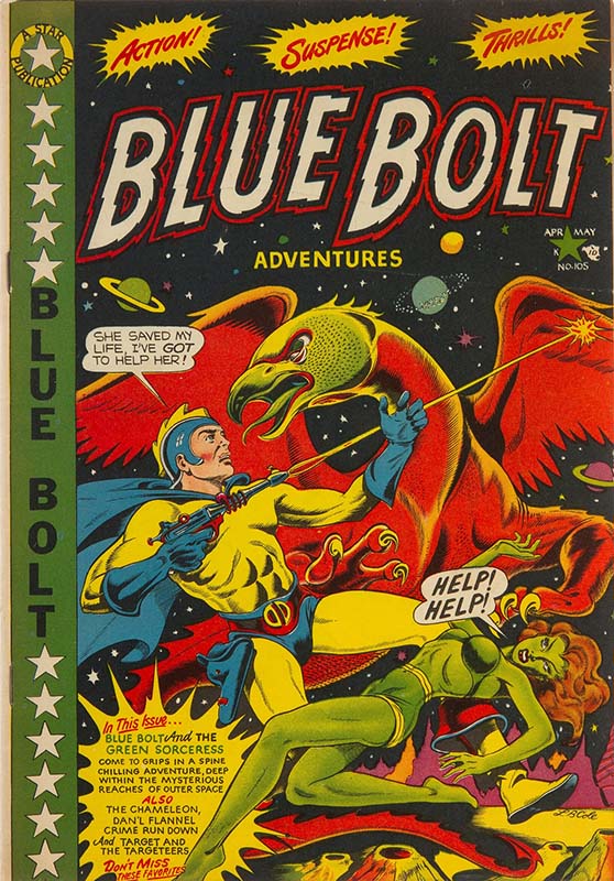 L.B. Cole’s Blue Bolt #105 cover
