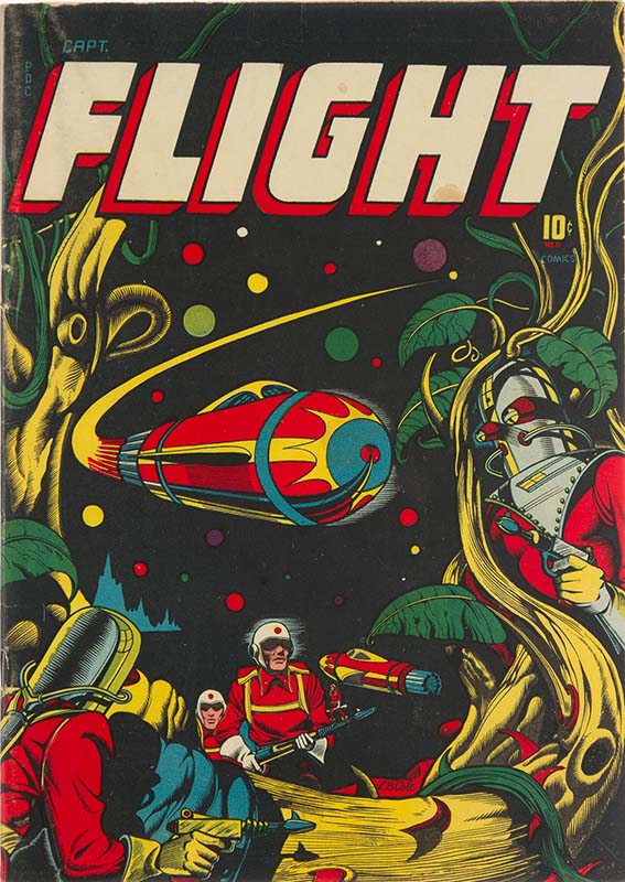 L.B. Cole’s Captain Flight Comics #11 cover