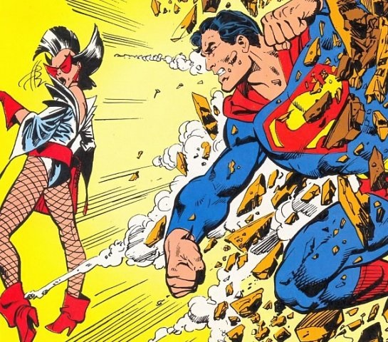 Magpie confronted by Superman