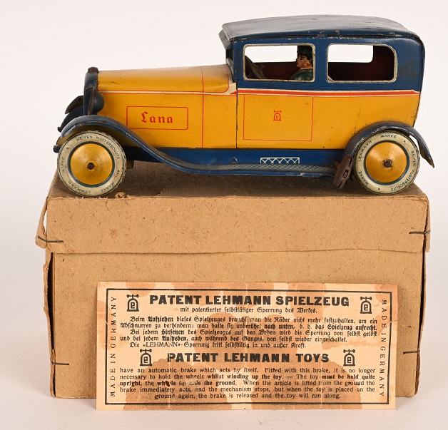 Milestone antique toy auction Lehmann tin windup Lana EPL 776 sedan
