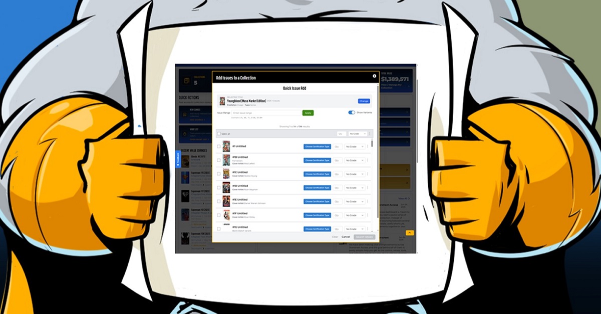 Overstreet Access: How to Use “Quick Issue Add” Feature